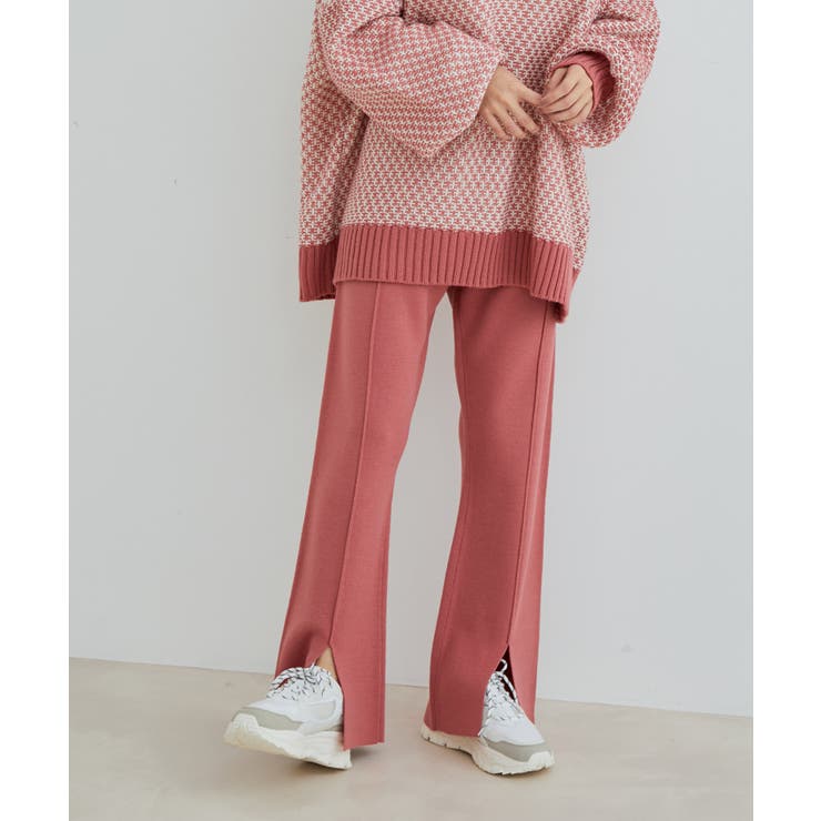 Web限定 高橋愛コラボ スリット入りニットパンツ セットアップ対応 品番 Visw Vis ビス のレディースファッション通販 Shoplist ショップリスト