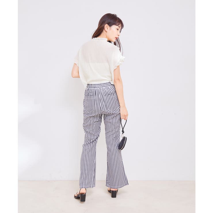 1970's vintage LEVI'S ギンガムチェックフレアパンツ 【CU-2565
