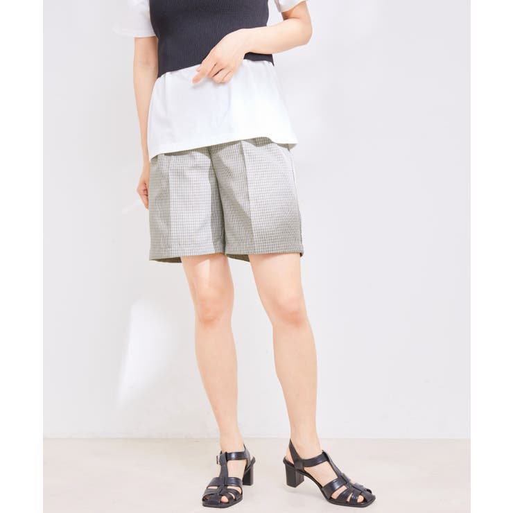 WEB限定】チェック柄ショートパンツ【セットアップ対応】[品番