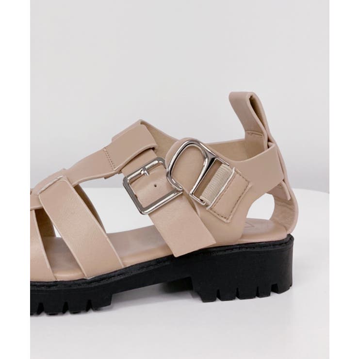 リサイクルフェイクレザーボリュームソールグルカサンダル | VIS  | 詳細画像14 