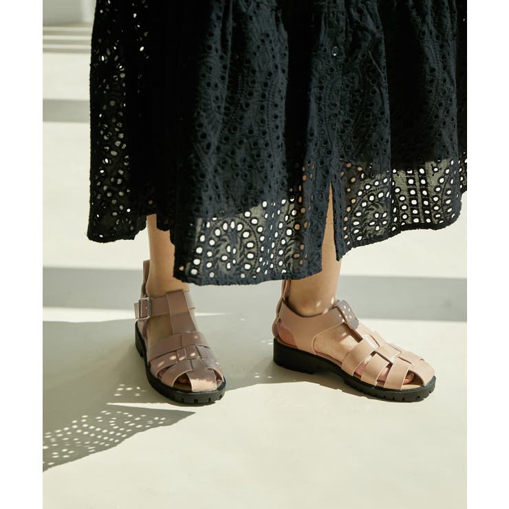 リサイクルフェイクレザーボリュームソールグルカサンダル | VIS  | 詳細画像3 