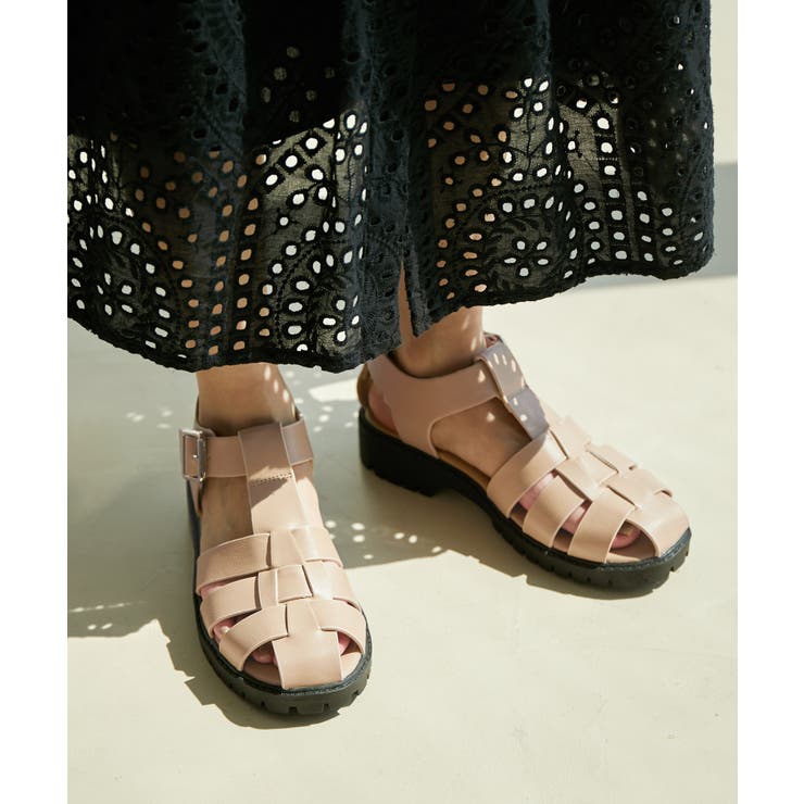 ベージュ(27) | リサイクルフェイクレザーボリュームソールグルカサンダル | VIS 