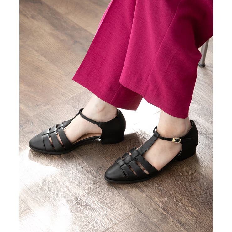 ブラック(01) | フラットグルカサンダル | VIS 