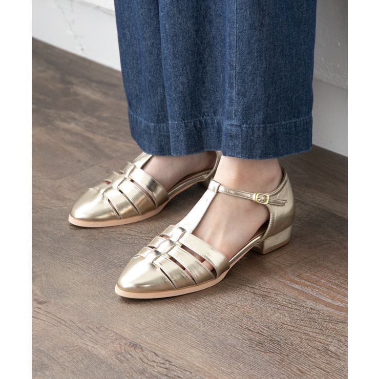 ゴールド(90) | フラットグルカサンダル | VIS 