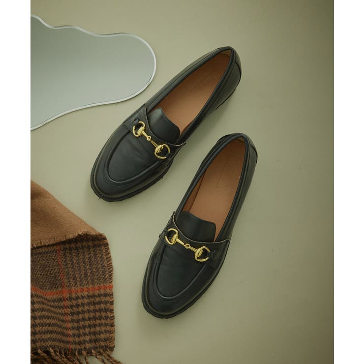 ブラック(01) | 厚底ビットローファー | VIS 