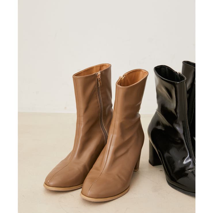 ベージュ(27) | ソフトヒールショートブーツ | VIS 