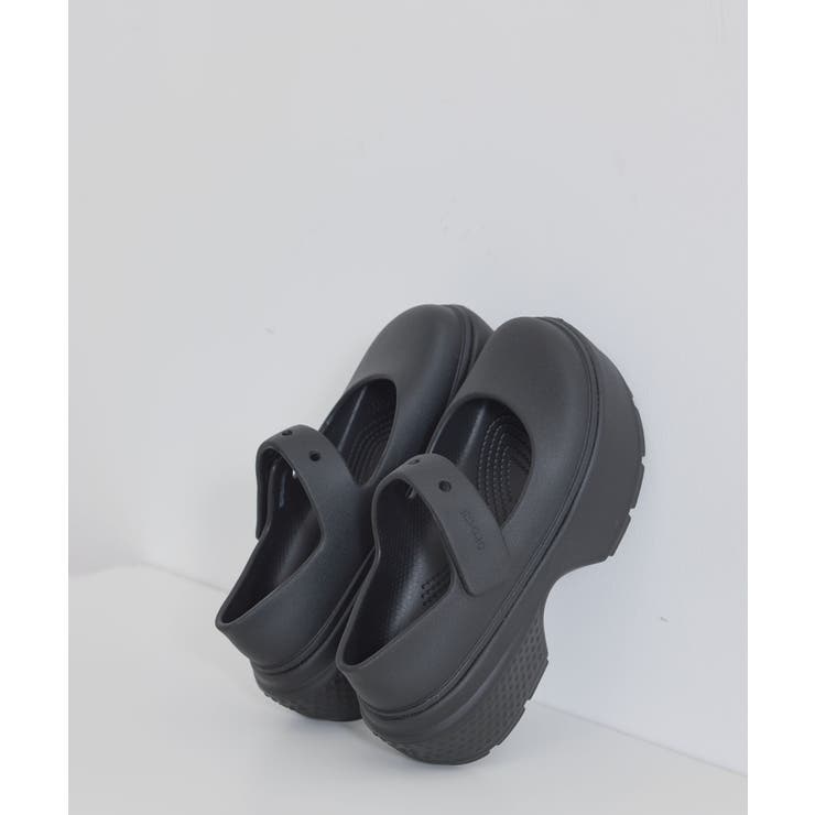 [CROCS] サンダル 厚底 STOMP MARY JANE ブラック crocs サンダル Stomp Mary Jane / クロックス ストンプ メリー