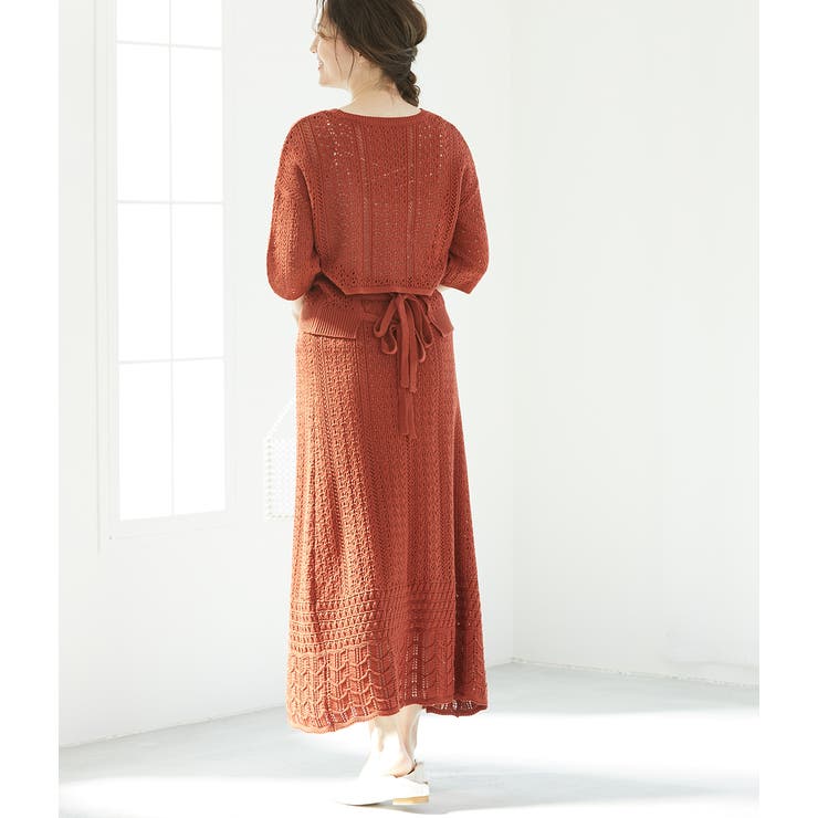 【店舗限定】【セットアップ対応】透かし編みニットスカート | VIS  | 詳細画像13 