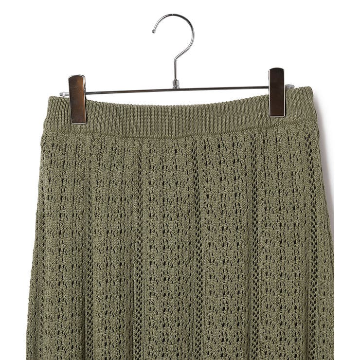 【店舗限定】【セットアップ対応】透かし編みニットスカート | VIS  | 詳細画像3 