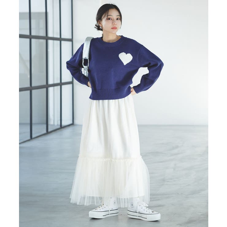 ニュアンス柄チュールスカート | VIS  | 詳細画像10 