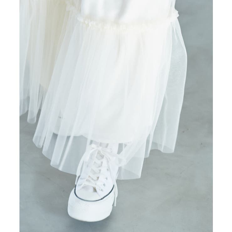 ニュアンス柄チュールスカート | VIS  | 詳細画像11 