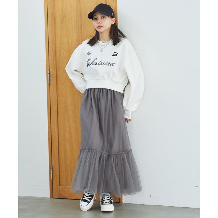 ニュアンス柄チュールスカート | VIS  | 詳細画像15 