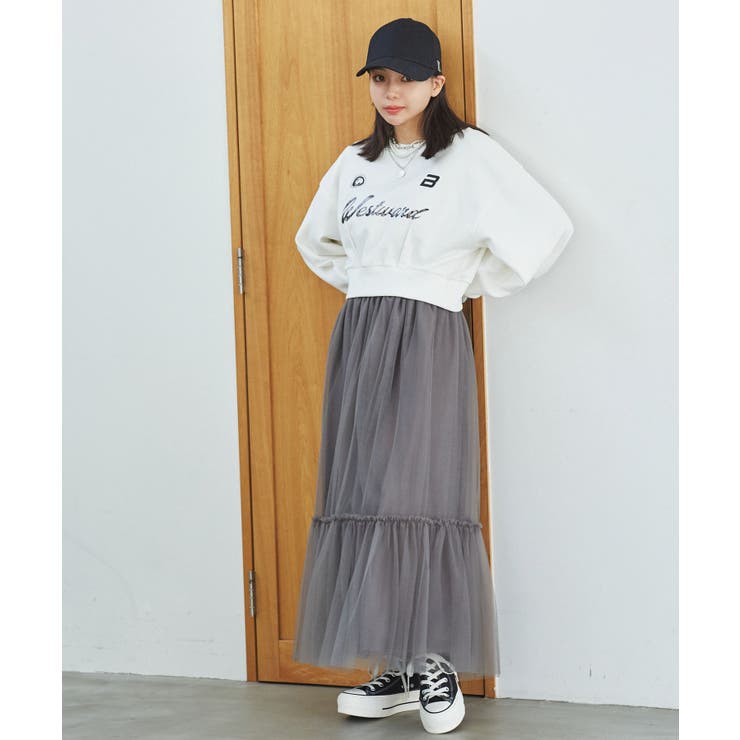 ニュアンス柄チュールスカート | VIS  | 詳細画像16 