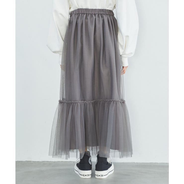 ニュアンス柄チュールスカート | VIS  | 詳細画像19 