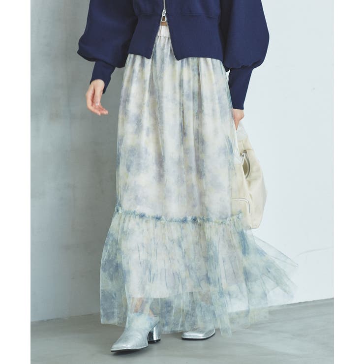 ニュアンス柄チュールスカート | VIS  | 詳細画像27 