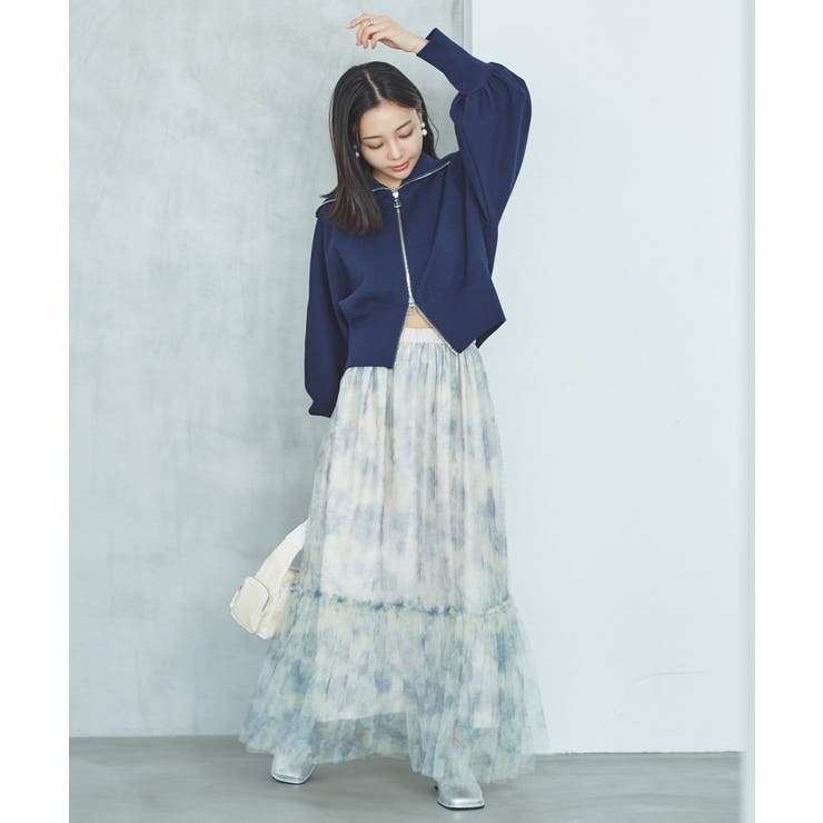 ニュアンス柄チュールスカート | VIS  | 詳細画像29 