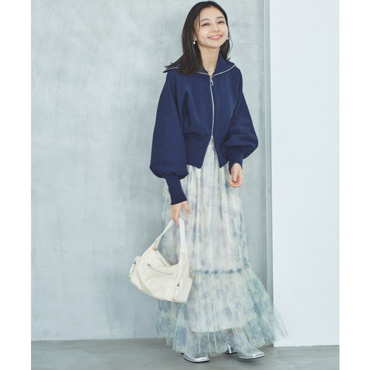 ニュアンス柄チュールスカート | VIS  | 詳細画像30 