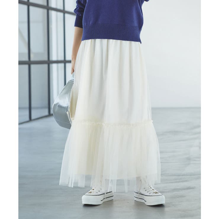 ニュアンス柄チュールスカート | VIS  | 詳細画像6 