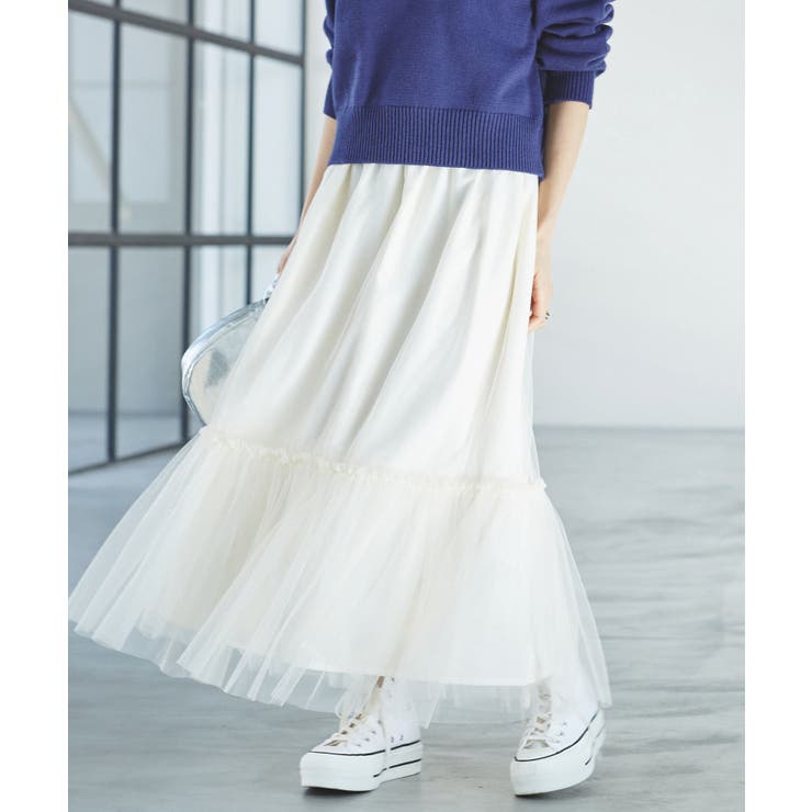 ニュアンス柄チュールスカート | VIS  | 詳細画像7 