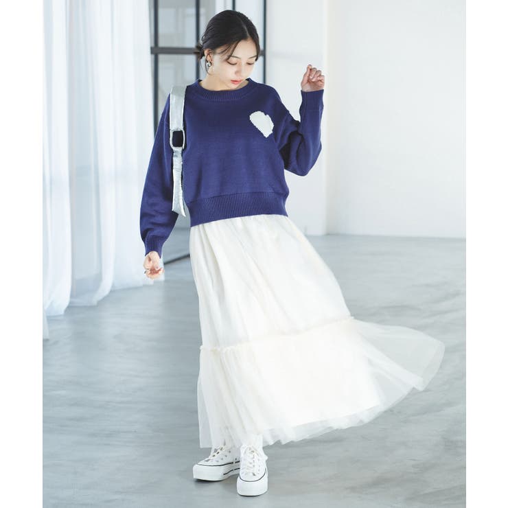 ニュアンス柄チュールスカート | VIS  | 詳細画像8 