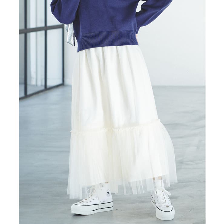 キナリ(16) | ニュアンス柄チュールスカート | VIS 