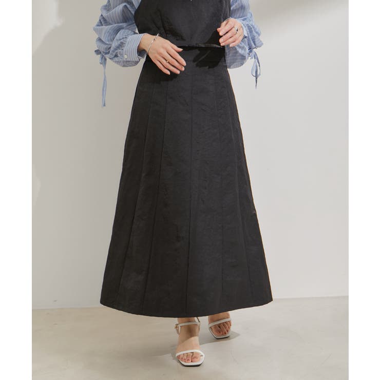 【セットアップ対応】ナイロンワッシャーAラインスカート【洗える】 | VIS  | 詳細画像10 