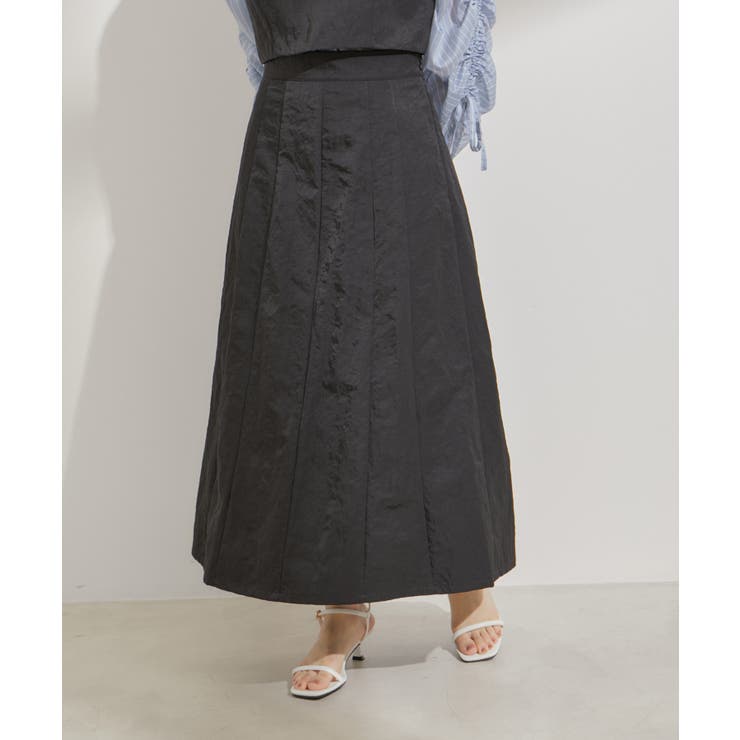【セットアップ対応】ナイロンワッシャーAラインスカート【洗える】 | VIS  | 詳細画像11 