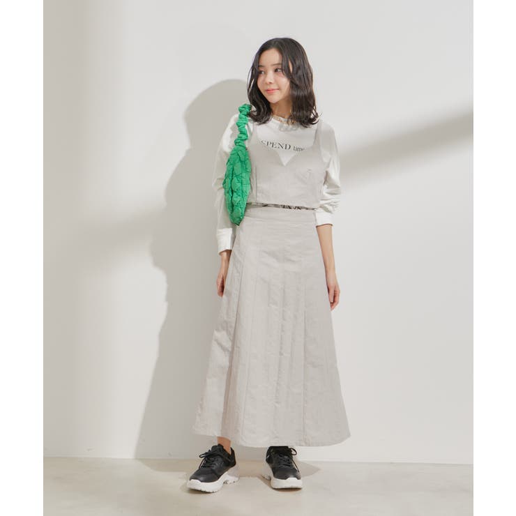 【セットアップ対応】ナイロンワッシャーAラインスカート【洗える】 | VIS  | 詳細画像15 