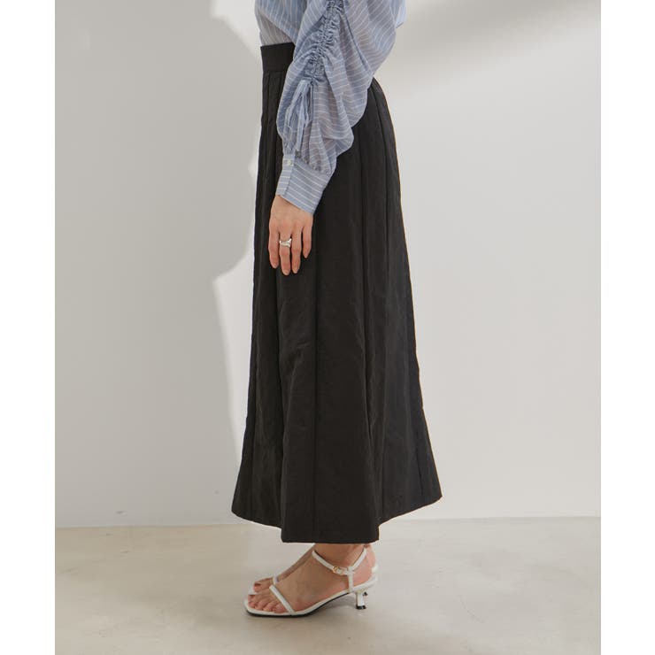 【セットアップ対応】ナイロンワッシャーAラインスカート【洗える】 | VIS  | 詳細画像20 