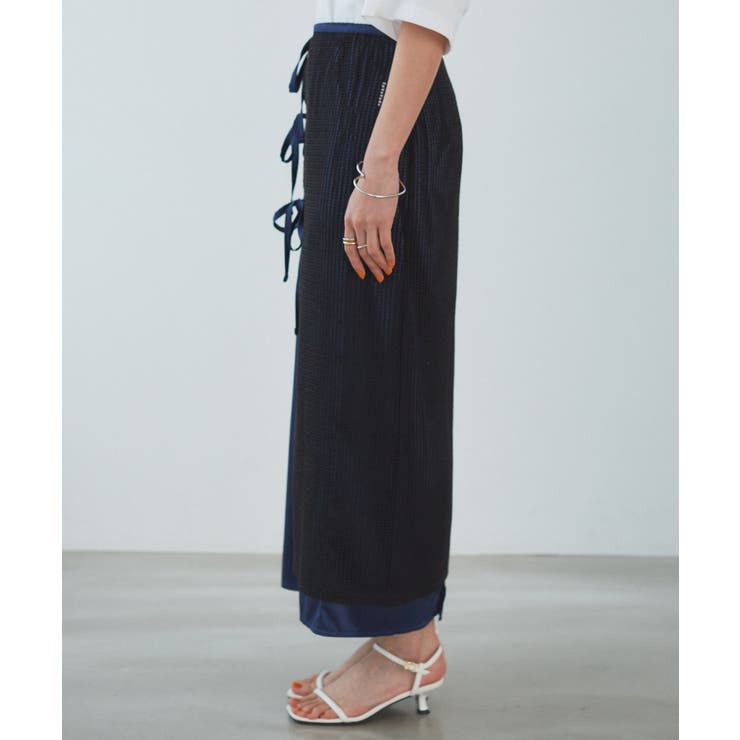 レイヤードラメメッシュIラインスカート | VIS  | 詳細画像16 