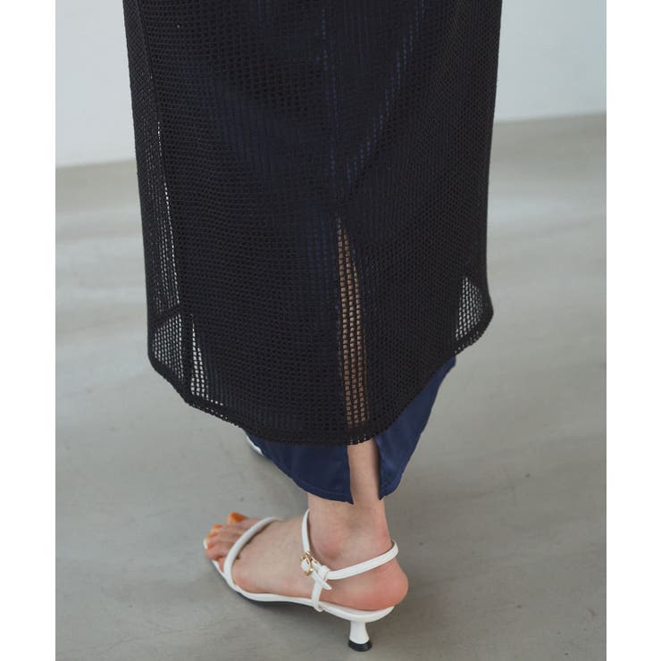 レイヤードラメメッシュIラインスカート | VIS  | 詳細画像20 