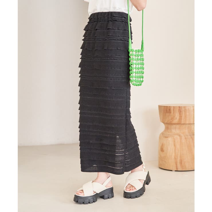 【選べる着丈】フリンジカットロングスカート【洗える】 | VIS  | 詳細画像10 