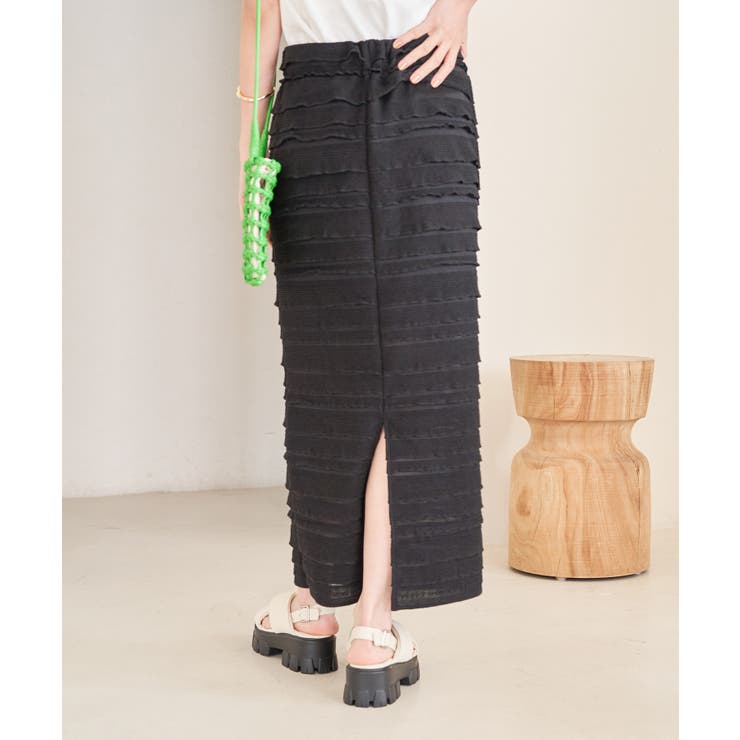 【選べる着丈】フリンジカットロングスカート【洗える】 | VIS  | 詳細画像11 