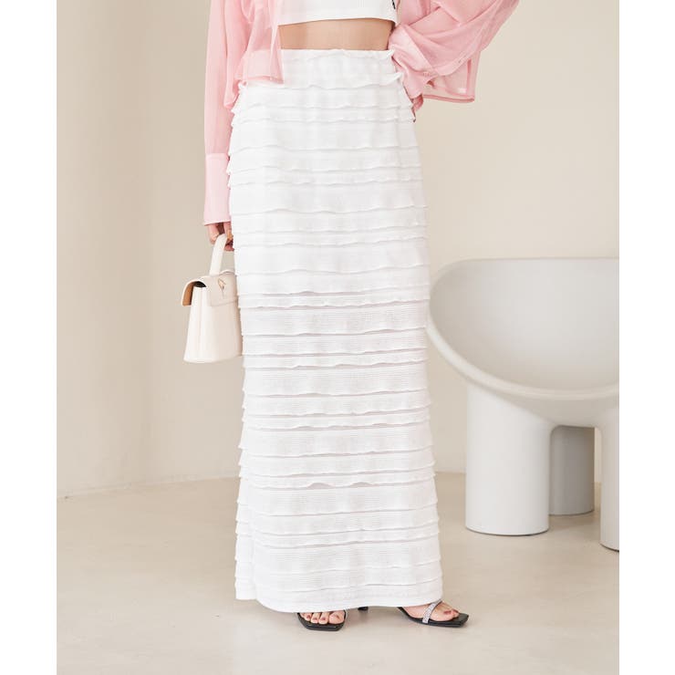 【選べる着丈】フリンジカットロングスカート【洗える】 | VIS  | 詳細画像14 