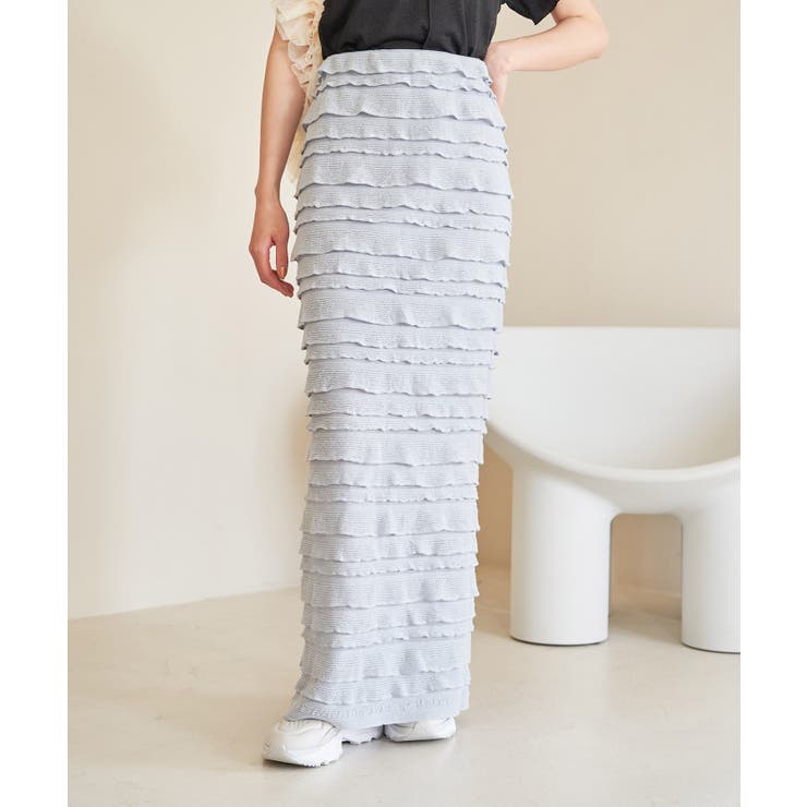 【選べる着丈】フリンジカットロングスカート【洗える】 | VIS  | 詳細画像4 