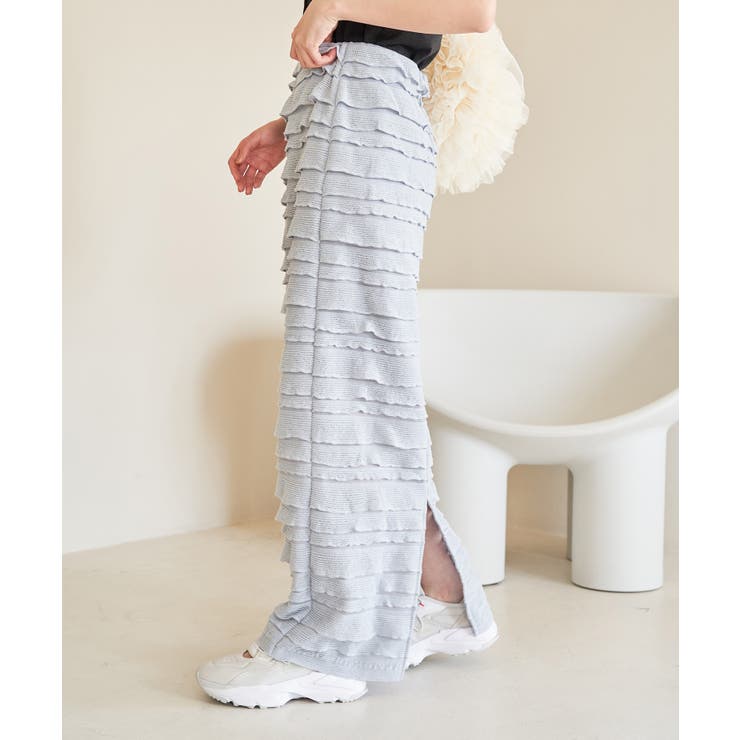 【選べる着丈】フリンジカットロングスカート【洗える】 | VIS  | 詳細画像5 