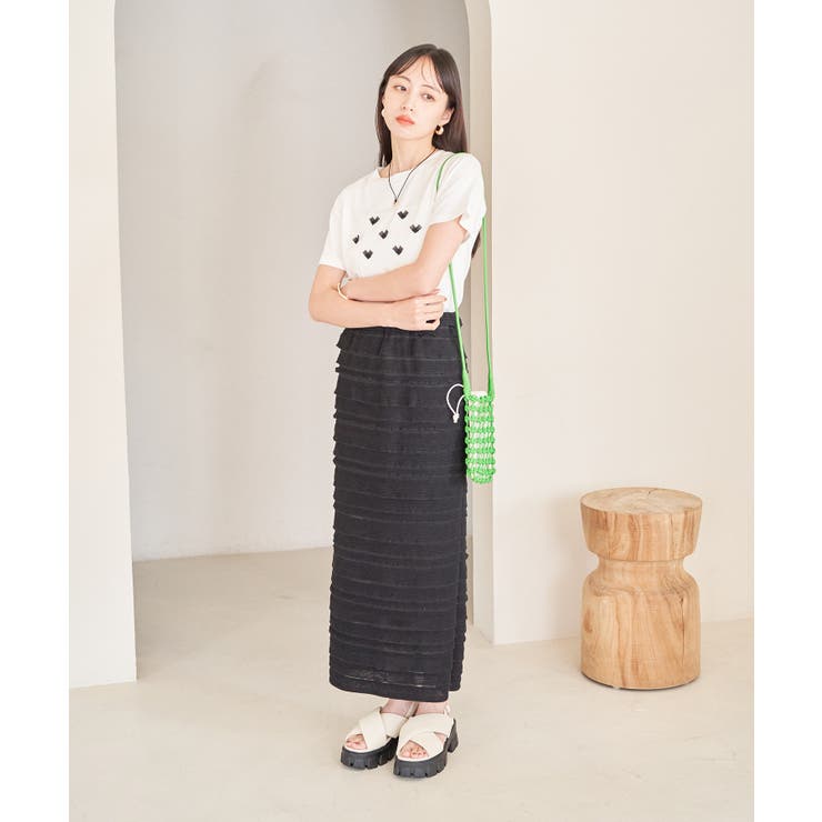 【選べる着丈】フリンジカットロングスカート【洗える】 | VIS  | 詳細画像7 