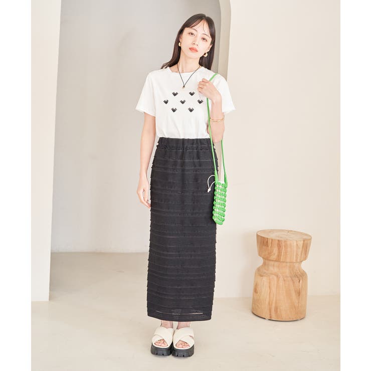 【選べる着丈】フリンジカットロングスカート【洗える】 | VIS  | 詳細画像8 