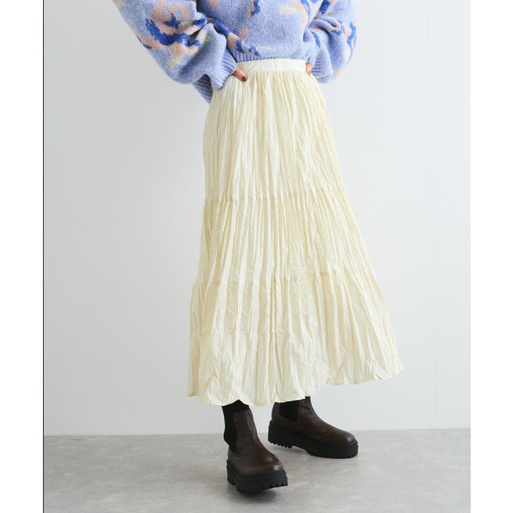 【洗える】ワッシャー加工スカート | VIS  | 詳細画像4 