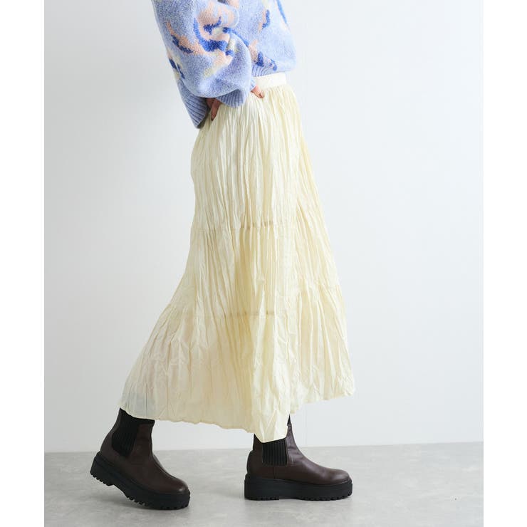 【洗える】ワッシャー加工スカート | VIS  | 詳細画像5 