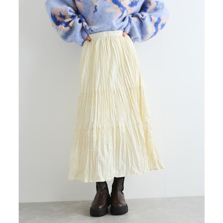 ベージュ(27) | 【洗える】ワッシャー加工スカート | VIS 