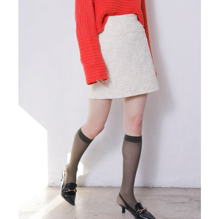 フラワージャガードタイトミニスカート | VIS  | 詳細画像1 