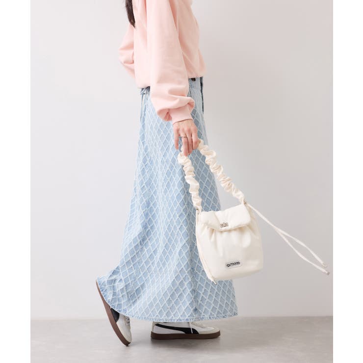 バックレースアップフレアデニムスカート/イージーケア | VIS  | 詳細画像15 