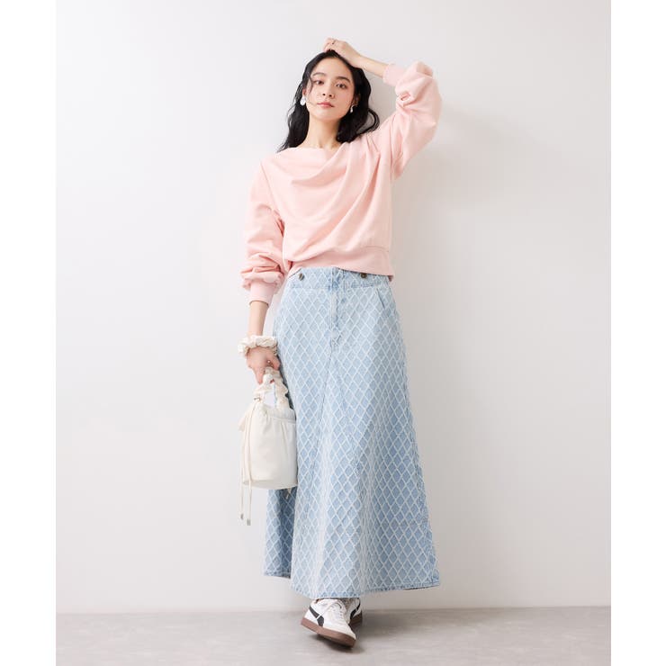 バックレースアップフレアデニムスカート/イージーケア | VIS  | 詳細画像19 