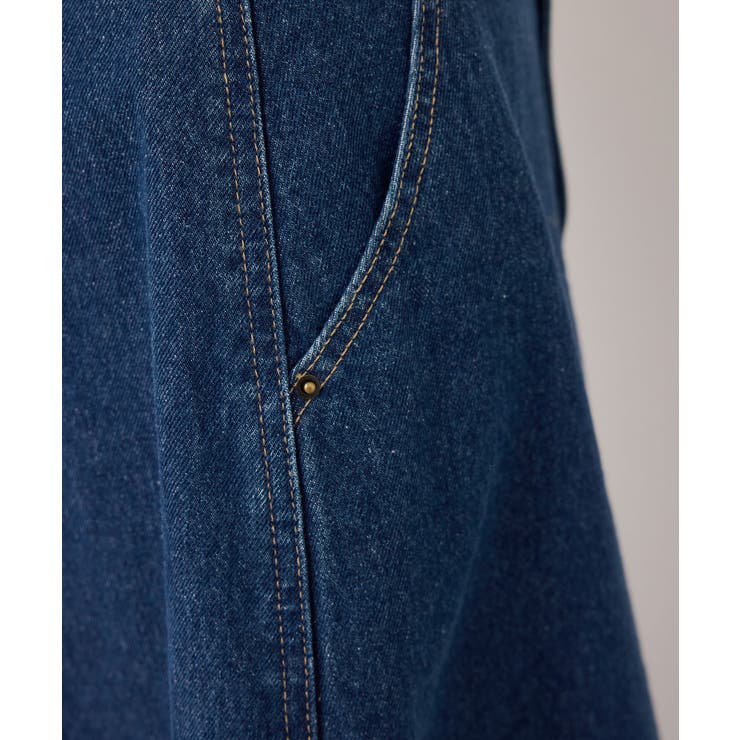 バックレースアップフレアデニムスカート/イージーケア | VIS  | 詳細画像36 