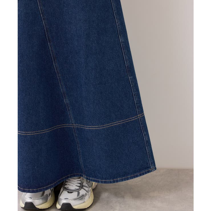 バックレースアップフレアデニムスカート/イージーケア | VIS  | 詳細画像37 