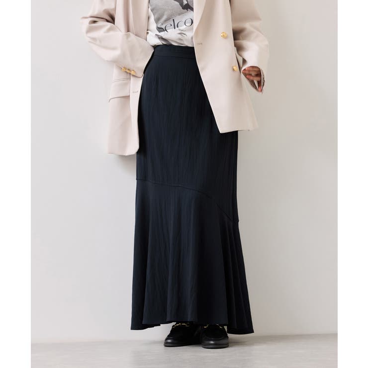 ネイビー(40) | サテンツイルマーメイドスカート | VIS 