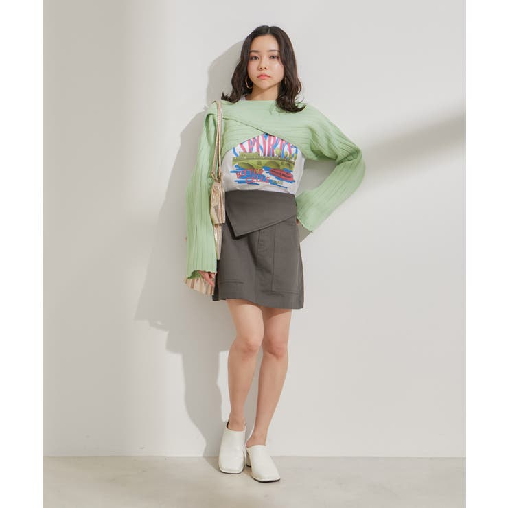 フラップ付き台形ミニスカート | VIS  | 詳細画像10 