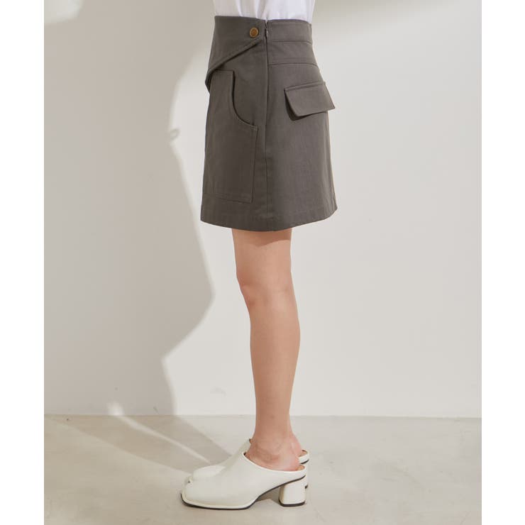 フラップ付き台形ミニスカート | VIS  | 詳細画像13 