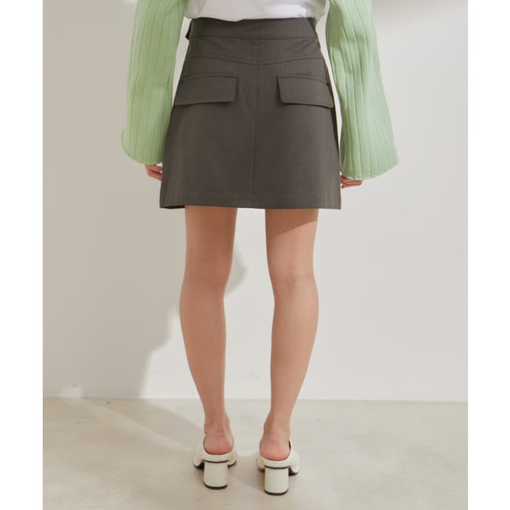 フラップ付き台形ミニスカート | VIS  | 詳細画像14 